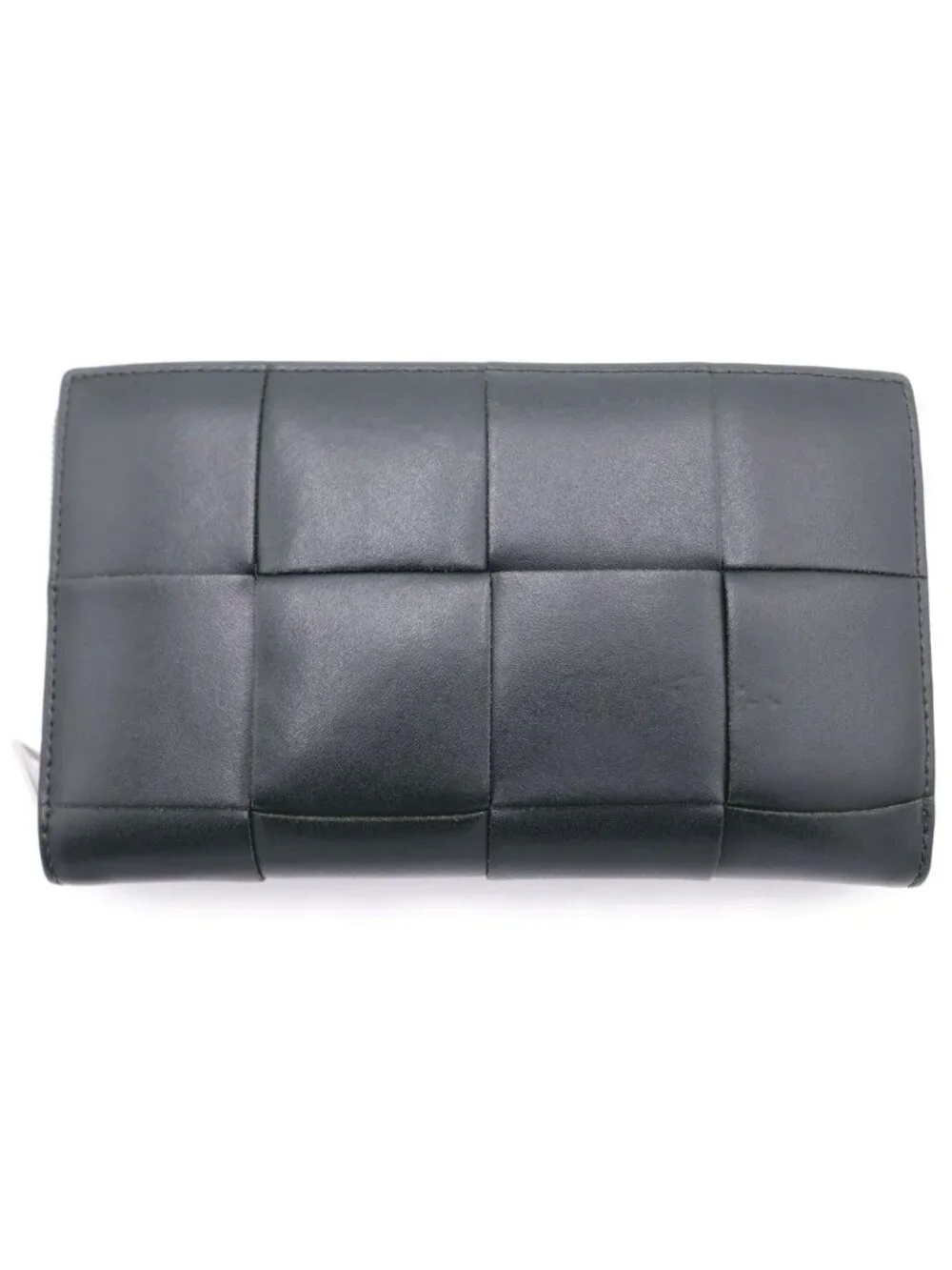 Bottega Veneta Cassette Zip Around Wallet Leather Dark Green